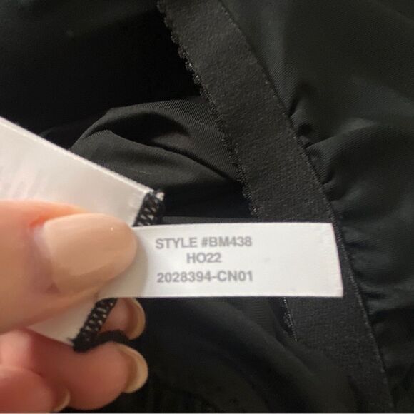 J Crew Black Jersey Lomellina Blouson Tassel Halter Strapless Swimsuit Sz 22 NWT - Picture 13 of 16